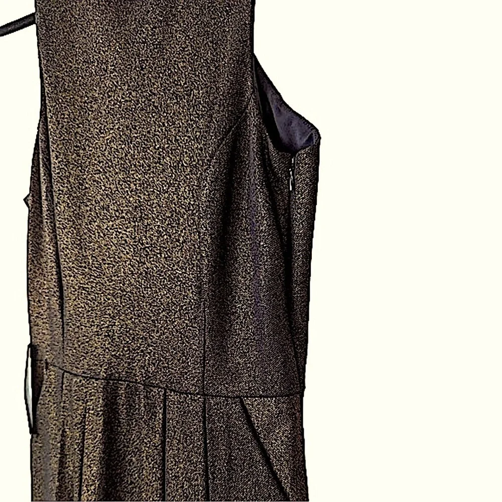 NWT Hunter Dixon Brown Metallic Fit and Flare Dress Size 8